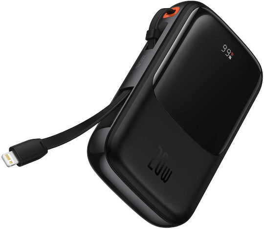 Baseus Qpow Pro Overseas Edition Power Bank 10000mAh 20W with USB-A Port and USB-C Port Power Delivery / Quick Charge 3.0 Black