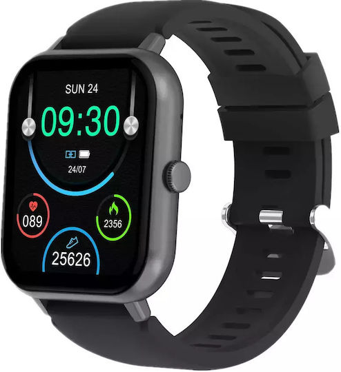 Nubi Zl54 Smart Watch Bluetooth Call Pulse Heart Rate Monitoring Sleep Oxygen Level Notifications Black view 5