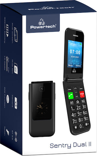 Powertech Sentry Dual II Single SIM Mobile with Large Buttons Black view 4