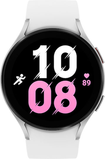 Samsung Galaxy Watch5 LTE Aluminium 44mm Waterproof with Heart Rate Monitor (Silver) view 1
