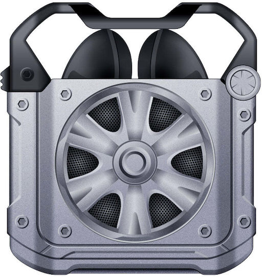 Kumi Mech X3 TWS Earbud Bluetooth Handsfree Earphones with Charging Case Silver view 5