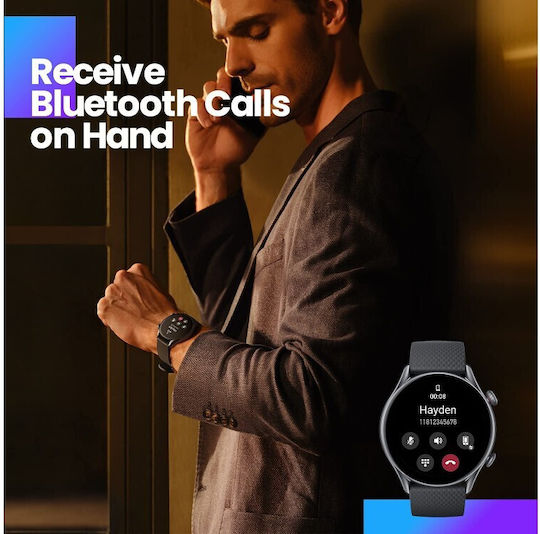 Amazfit GTR 3 Pro Aluminium Waterproof Smartwatch with Heart Rate Monitor (Infinite Black) view 6