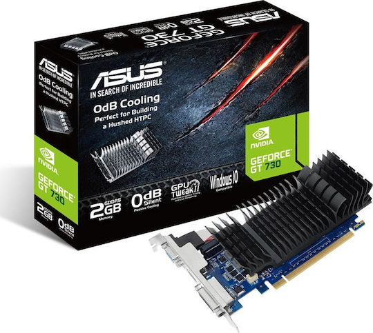 Asus GeForce GT 730 2GB GDDR5 Silent with Brackets Graphics Card view 1