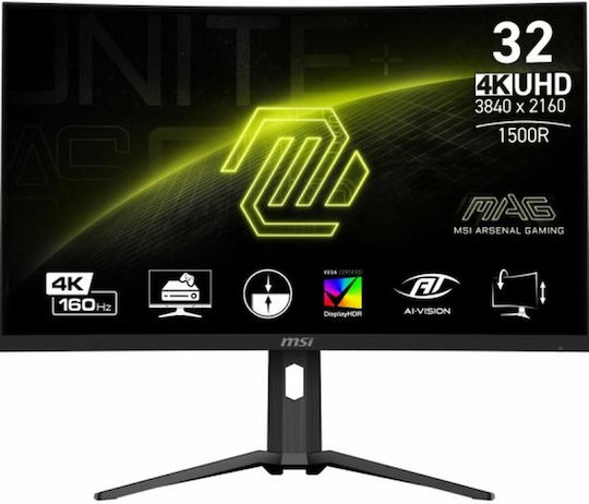 MSI MAG 321CUP VA Curved Monitor 32" 4K 3840x2160 160Hz with Response Time 1ms GTG