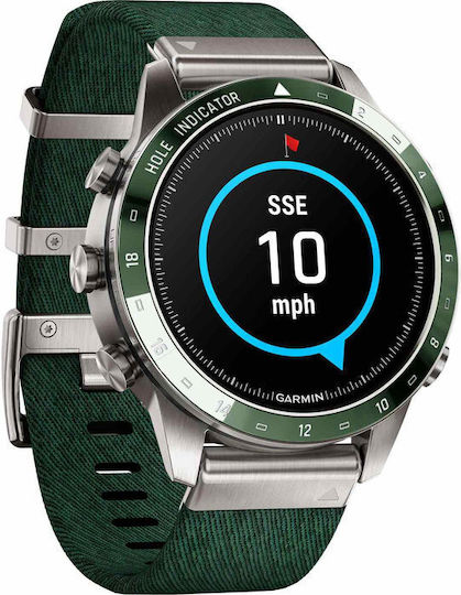 Garmin MARQ Golfer (Gen 2) Titanium 46mm Waterproof Smartwatch with Heart Rate Monitor (Green) view 4