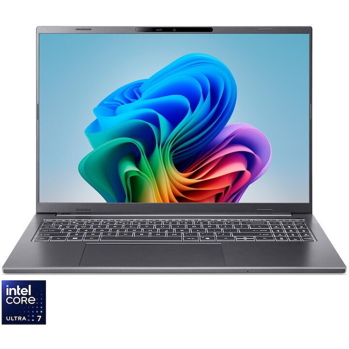Acer Aspire 16 AI 16" OLED 120Hz (Ultra 7-256V/16GB/512GB SSD/No OS) Steel Gray (International English Keyboard) view 1