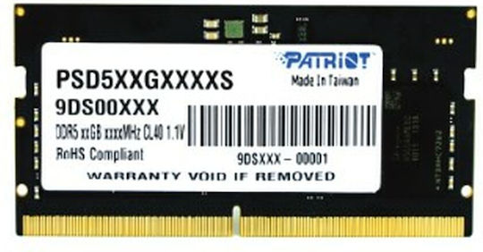 Patriot Signature DDR5 with Module 1x32GB and Speed 4800 for Laptop PSD532G48002S