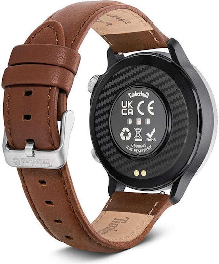 Timberland Trail Force S1 48mm Smartwatch with Heart Rate Monitor (Brown Leather Strap Gift Set) view 4
