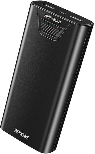 WK WP-121 Power Bank 20000mAh with 2 USB-A Ports Black
