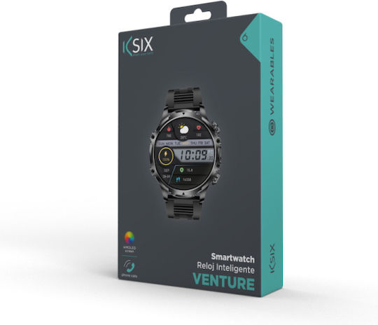 Ksix Venture 54mm Smartwatch with Heart Rate Monitor (Black) vue 2