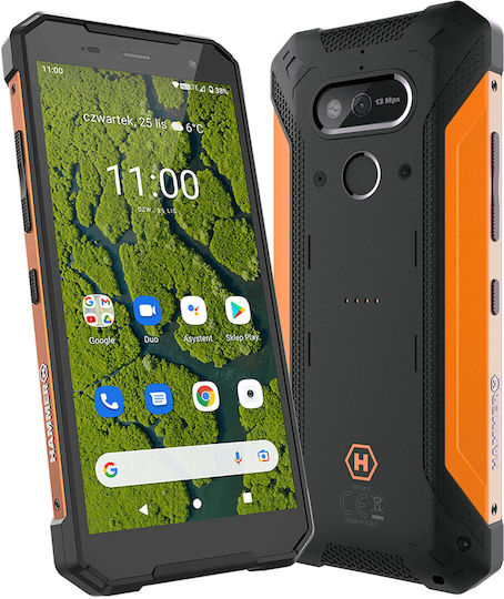 Hammer Explorer Plus Eco Dual SIM (4GB/64GB) Resistant Smartphone Black / Orange view 3