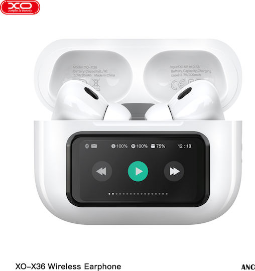 XO X36 In-ear Bluetooth Handsfree Earphones with Charging Case White view 7