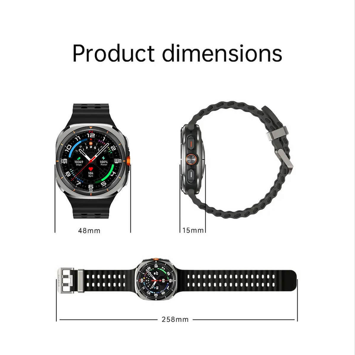 Smartwatch Microwear Kalobee Sk7 Ultra Black view 9