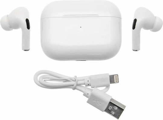 Pavareal Apro 3 Plus In-ear Bluetooth Handsfree Earphones with Charging Case White view 2