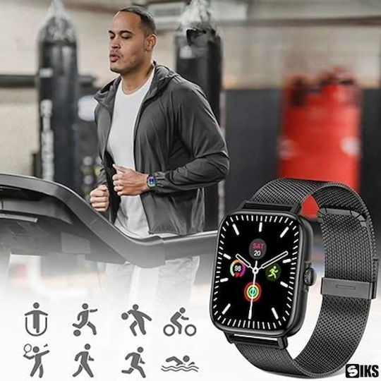 Smartwatch with Heart Rate Monitor (Black) vista 3