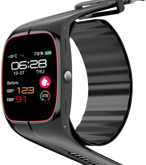 iSEN P20 Smartwatch with Heart Rate Monitor (Black)