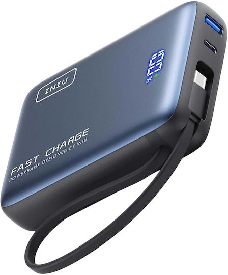 Iniu Power Bank 20000mAh 65W with USB-A Port and USB-C Port Black view 3