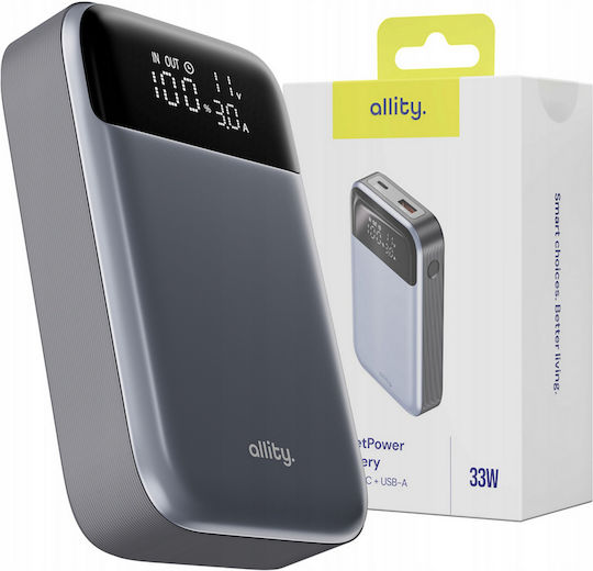 Allity APB-200 Power Bank 10000mAh 33W Power Delivery Gray