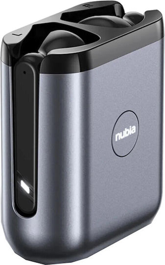 Nubia T1 Earbud Bluetooth Handsfree Earphones with Sweat Resistance and Charging Case Gray vue 3