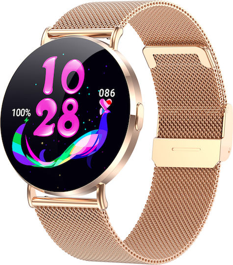 iSEN KM88 46mm Smartwatch with Heart Rate Monitor (Gold) view 2