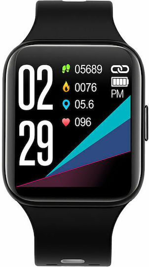 Breeze Uki Aluminium 44mm Smartwatch with Heart Rate Monitor (Black) view 2