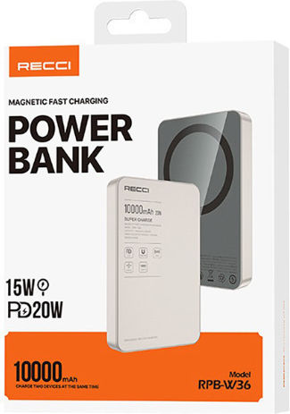 Recci RPB-W36 Power Bank 10000mAh 20W Power Delivery Gold view 5