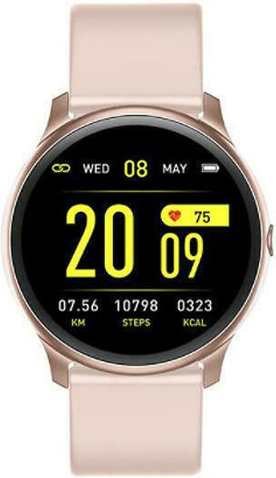 SPM KW19 Smartwatch with Heart Rate Monitor (Pink) vue 3