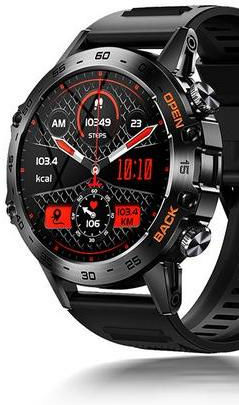 Naxius NXSWK-52 Waterproof Smartwatch with Heart Rate Monitor (Black)