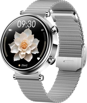 T86 Smartwatch (Silver Steel Band)
