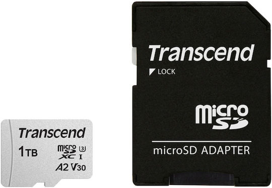 Transcend Transcend microSDXC 1TB U3 V30 A2 UHS-I Memory Card with Adapter view 1