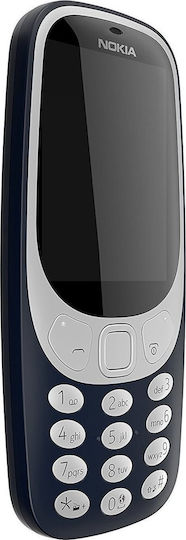 Nokia 3310 2017 Dual SIM (16MB) Mobile with Buttons (Greek Menu) Dark Blue view 4