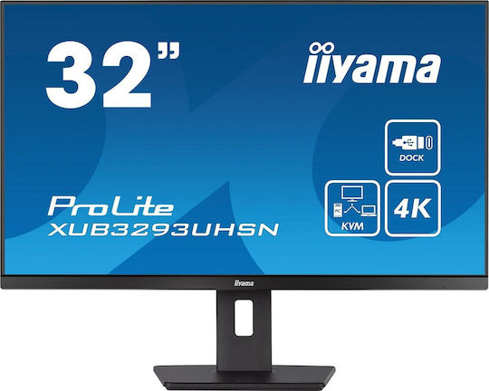 Iiyama Prolite XUB3293UHSN-B5 IPS Monitor 31.5" 4K 3840x2160 with Response Time 4ms GTG