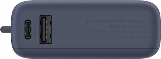 Xiaomi Power Bank 10000mAh 33W with USB-A Port and USB-C Port Blue view 4