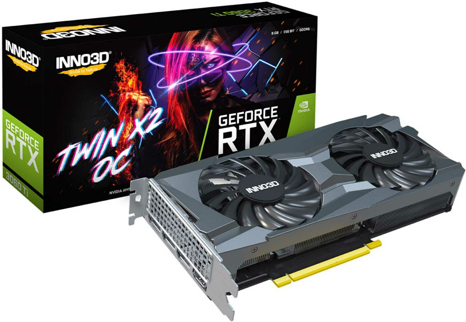 Inno 3D GeForce RTX 3060 Ti 8GB GDDR6 Twin X2 OC LHR Graphics Card N306T2-08D6X-119032DH