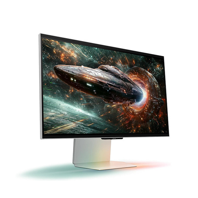 Samsung Odyssey 3D G90XF IPS HDR Gaming Monitor 27" 4K 3840x2160 165Hz with 1ms GTG Response Time Silver view 3