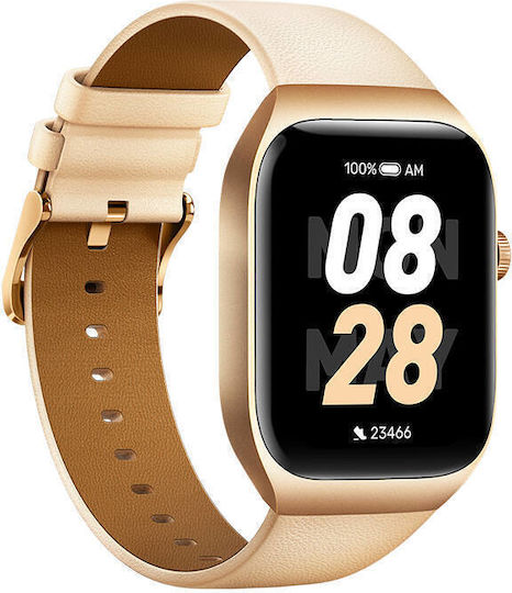 Mibro T2 Smartwatch with Heart Rate Monitor (Gold) vue 2