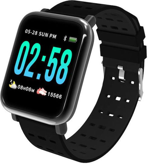 А6 Smartwatch with Heart Rate Monitor (Black) view 1