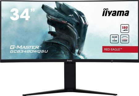 Iiyama G-Master GCB3480WQSU-B1 Ultrawide VA HDR Curved Gaming Monitor 34" QHD 3440x1440 180Hz view 1