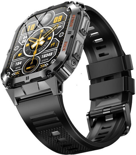 Smarty2.0 Stainless Steel Smartwatch (Black) view 2