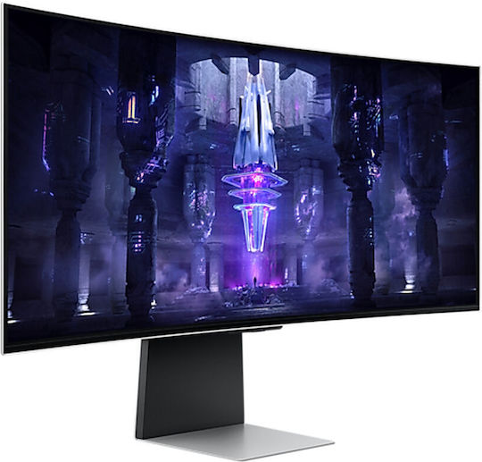 Samsung Odyssey G8 Ultrawide OLED HDR Curved Gaming Monitor 34" QHD 3440x1440 175Hz with Response Time 0.1ms GTG view 3
