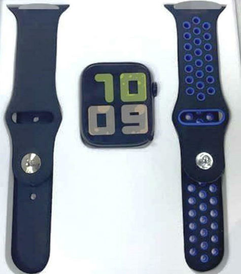 T55 Smartwatch with Heart Rate Monitor (Black / Blue) view 2