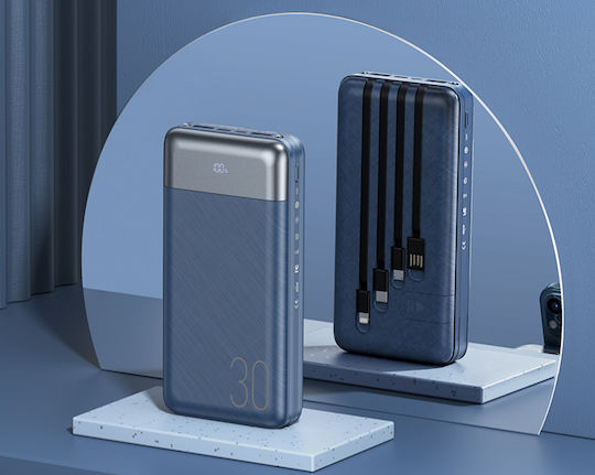 Remax RPP-199 Hunergy Series Power Bank 30000mAh 22.5W with USB-A Port Power Delivery Blue vue 2