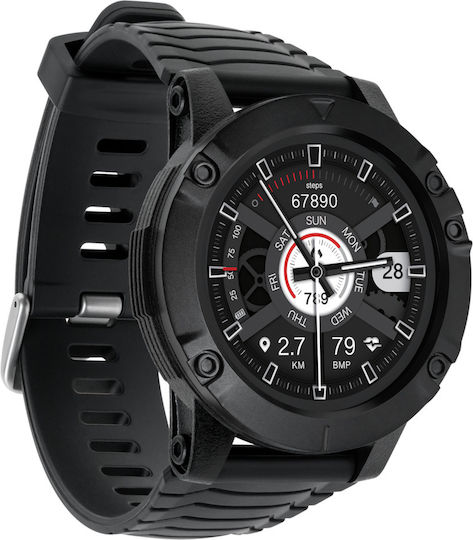 Kruger & Matz Activity Smartwatch with Heart Rate Monitor (Black)