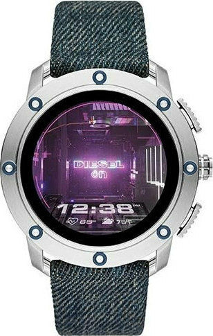 Diesel Axial Stainless Steel 48mm Smartwatch with Heart Rate Monitor (Blue) view 4