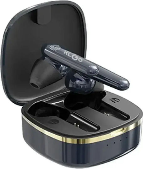 KLGO HK-50BL In-ear Bluetooth Handsfree Earphones with Sweat Resistance and Charging Case Black