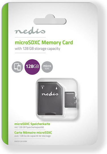 Nedis microSDXC 32 GB Class 10 UHS-I Memory Card with Adapter Black view 2