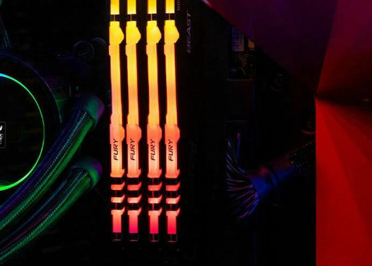 Kingston FURY Beast DDR4 64GB RAM with 4x16GB Modules and Speed 3200 for Desktop KF432C16BB1K4/64 vue 2