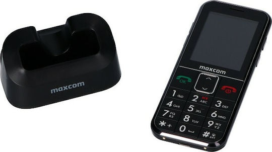 MaxCom MM735 Single SIM Mobile with Large Buttons Black view 4