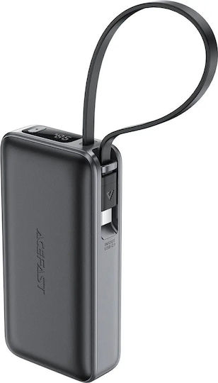 Acefast M7 Power Bank 10000mAh 30W with USB-A Port and USB-C Port Power Delivery Black view 3