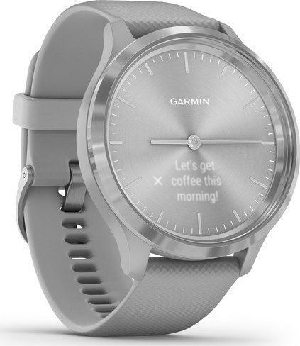 Garmin Vivomove 3 Stainless Steel 44mm Waterproof Smartwatch with Heart Rate Monitor (Powder Gray / Silver) view 3